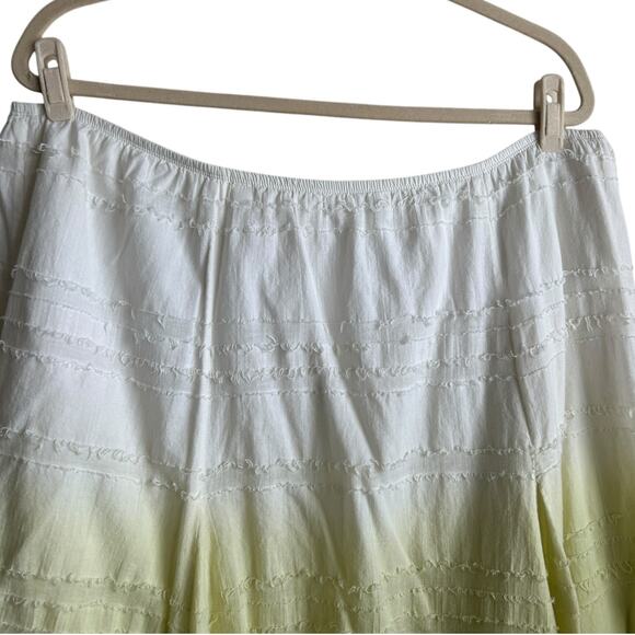 Ruby Rd Maxi Skirt Women 24W Yellow‎ Gradient Tier Boho Chic Cowgirl Western Y2K - Picture 5 of 12